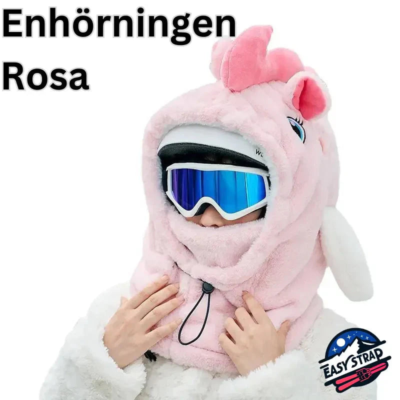 Skidhuvan | Gör skidåkningen roligare Easy Strap TJÅKKO Rosa Enhörningen