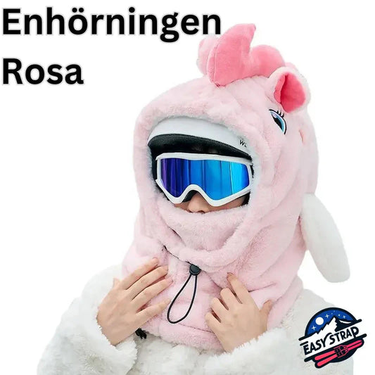 Skidhuvan | Gör skidåkningen roligare Easy Strap TJÅKKO Rosa Enhörningen
